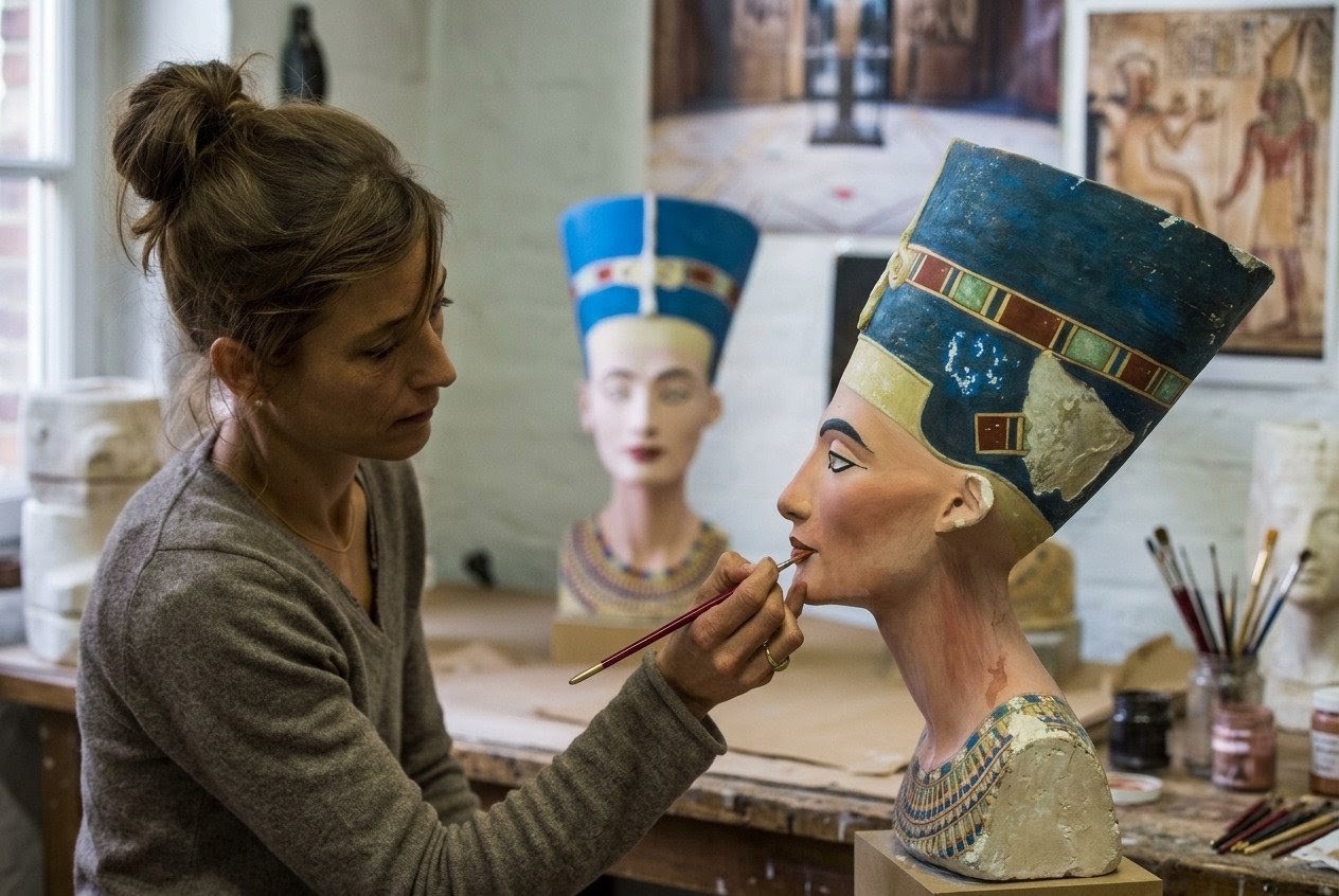 8.900 euros por ejemplar: un taller alemán recrea el busto de Nefertiti